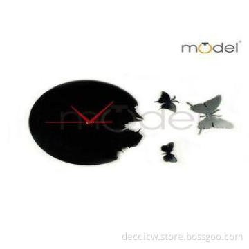 Livingroom Decoration Acrylic Wall Clock 3D Laser Cutting B